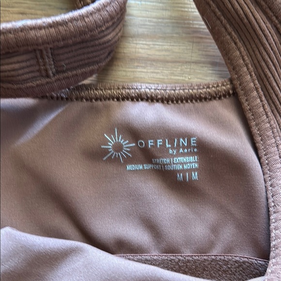 Aerie Brown Racerback Sports Bra - Picture 2 of 4